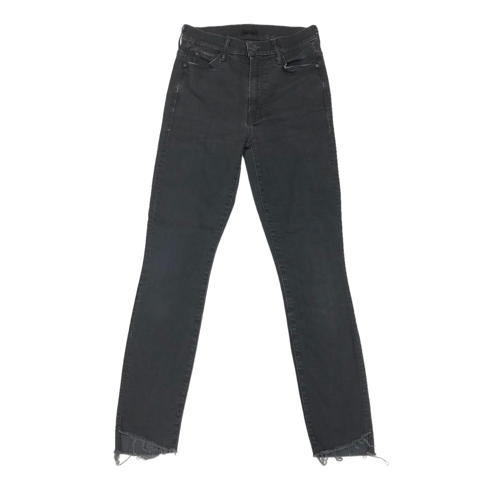 Mother Stunner Zip Ankle Step Fray Skinny Stretch Jeans Size 25 25X26.5 Mid Rise